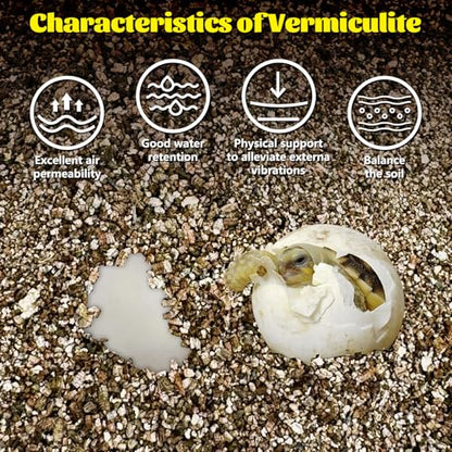 Hamiledyi Vermiculite for Incubating Reptile Eggs Terrarium Bedding Snake Habitat Substrate Reptile Bedding for Tortoise, Gecko, Ball Python, Salamander, Snake, Horned Frog(2Pack,0.87gal)