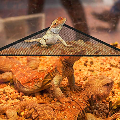 2Pcs Bearded Dragon Lizard Hammock - Breathable Mesh Geckos Hammock Reptile Hammock, Suitable for Lizard, Axolotls, Anoles, Geckos, Snakes, Chameleon - size: Small