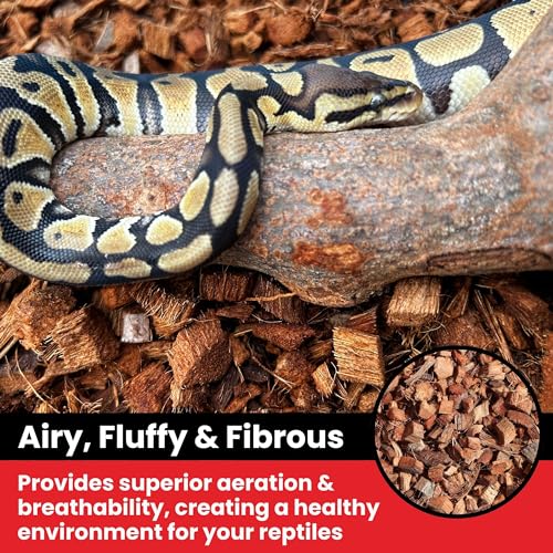 Gro-Med ReptiCare Compressed Coconut Chip Substrate for Reptiles 64 Quart Coco Husk Bedding Block for Ball Pythons, Snakes, Tortoises, Crested Geckos, Frogs, Hermit Crabs or Lizard Terrarium Tanks