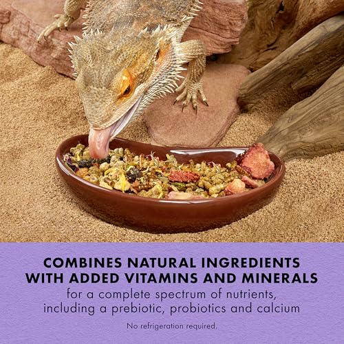 Zilla Pet Reptile Omnivore Food Medley Diet, 4 oz | Nutritious fruit, vegetable and insect blend for omnivorous reptiles