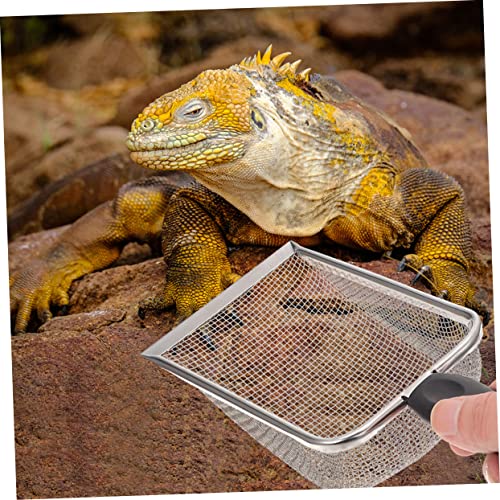 Abaodam 2Pcs Reptile Litter Shovel Fine Mesh Scoop for Easy Cleaning of Tortoise Lizard Gecko Habitats Durable Reusable Waste Cleaner Tool