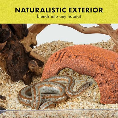 Zilla Rock Den, Naturalistic Rock Décor, Ideal Hideaway for Snakes, Skinks, Geckos, Bearded Dragons, Extra Large - size: Extra-Large