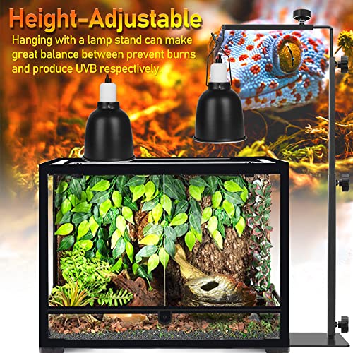 Reptile Reflector Dome Lamp Fixture, 5.5 inch Deep Polished Aluminum UVB Light Fixture for Reptile Glass Terrariums fit UVB UVA Bulb, Basking Heat Bulb, Ceramic Heat Emitter - size: 5.5 inch