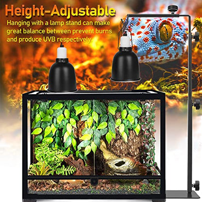 Reptile Reflector Dome Lamp Fixture, 5.5 inch Deep Polished Aluminum UVB Light Fixture for Reptile Glass Terrariums fit UVB UVA Bulb, Basking Heat Bulb, Ceramic Heat Emitter - size: 5.5 inch