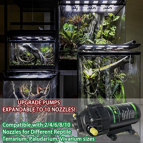 Reptile Mister Automatic Misting System with 8 Fine Mist Nozzles