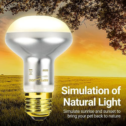 REPTI ZOO 50W Reptile Heat Lamp Bulb,2 Pack Intense Spot Basking Light,UVA Daylight Heating Lamp Bulb for Reptile & Amphibians & Chicken Brooder,Bearded Dragon, Lizard, Tortoise - style: 50W/Daylight