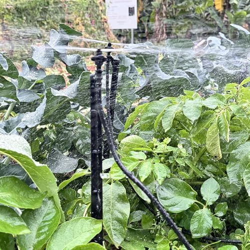 Drip Irrigation Micro Spray Heads, 12 Count | Rectangle Pattern, Water Emitting Fittings, Home Garden Flower Bed Plant Lawn, Auto Watering System - size: Rectangle Micro Spray Nozzles 12 Count