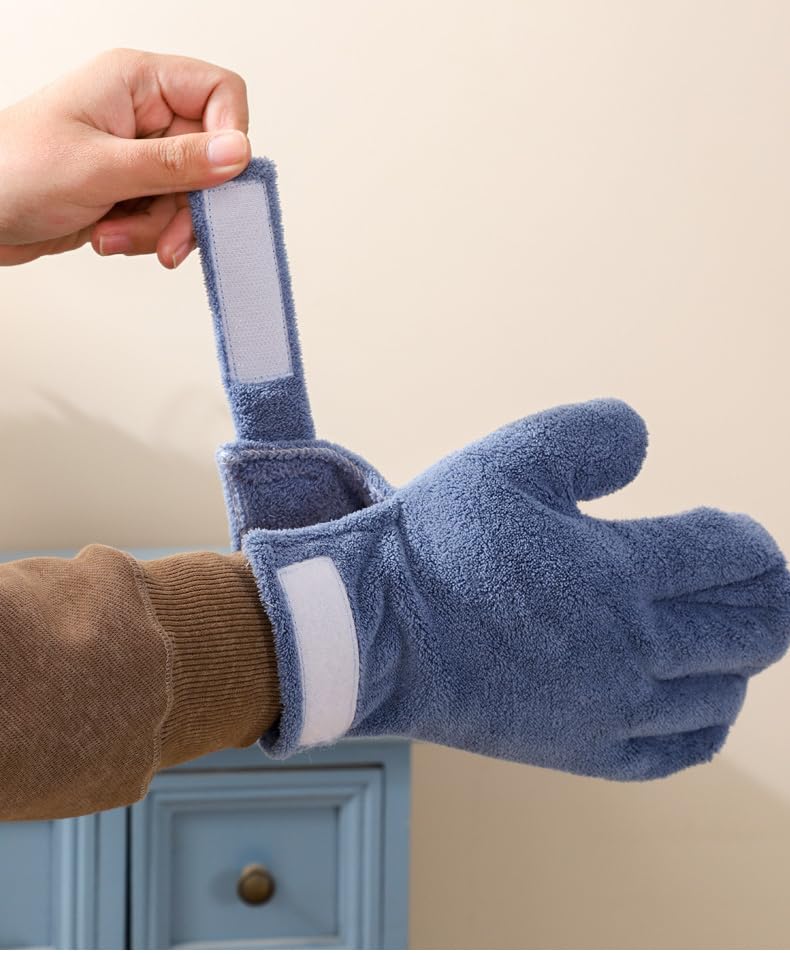 1 pc Hamster Glove Anti Bite Guinea Pig Handling Glove Bite Proof Rabbit Holding Glove Biting Protection Bath Wipe for Hedgehog Sugar Glider Gerbils Mice Rats Small Animals Parakeet (blue star) - color: blue star