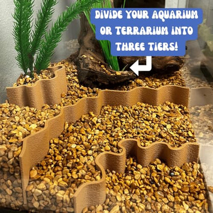 REEFSHAPE Aquarium or Terrarium Substrate Cliffs Combo Pack | Separate Substrate Layers in Aquariums or Terrariums to Create Cliffs & Depth | Made in USA (Cliff Combo, Tan) - color: Cliff Combo, Tan