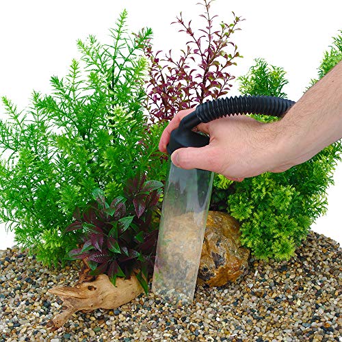 Fluval EasyVac Aquarium Gravel Cleaner Vacuum for Fish Tanks | Quick Start Siphon Water Changer with Non-Kink Hose, Bucket Clip & Gravel Guard for Small, Medium & Large Aquariums - size: Small
