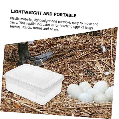 BESPORTBLE Egg Incubator Box for Reptiles 16 Holes Clear Lid Leakproof Made of Durable Plastic for Gecko Turtle and Lizard Eggs