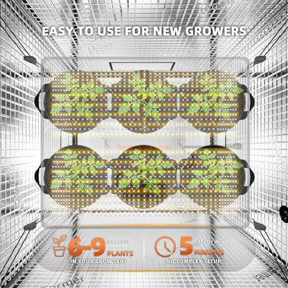 Spider Farmer SF4000 LED Grow Lights for Indoor Plants in 4x4 Grow Tent | 450W Dimmable Full Spectrum Grow Light, New-Gen High-Efficiency Diodes 2.7 PPE System for Seed Starting, Vegetables & Bloom - size: 4x4