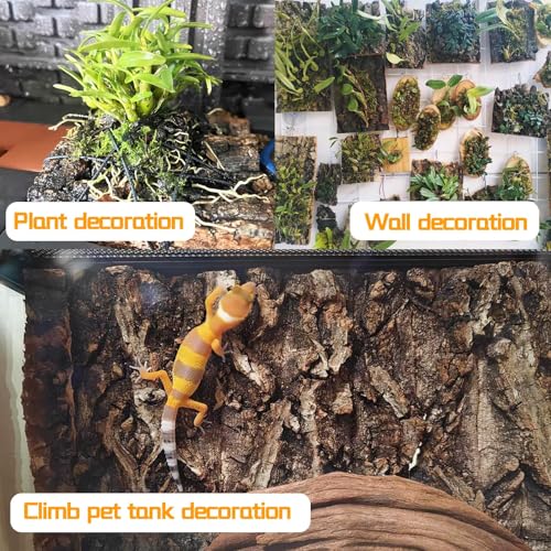 4PCS Cork Terrarium Background 15.7x11.8in Natural Cork Large Bark Climbing Mat Habitat Decoration Chameleons, Lizards, Turtles Glass Jar Decoration - size: 4PCS-15.7x11.8in