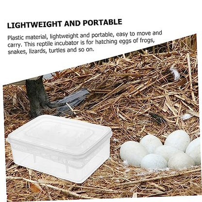 TOYANDONA 16-Hole Plastic Reptile Egg Incubator Hatching Box for Gecko and Lizard Eggs Sturdy Reptile Breeding Tray Lid for Accessories