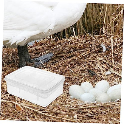 Toyvian 2pcs Reptile Egg Hatchery Box with Compartments Transparent Incubation Tray for Snakes Lizards Frogs and Turtles Easy to Manage and Clean for Breeding and Observation