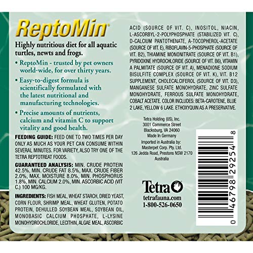 Tetra 29254 5.55 Lb Reptomin Floating Food Sticks, One Size - size: 3.7 Ounce (Pack of 24)