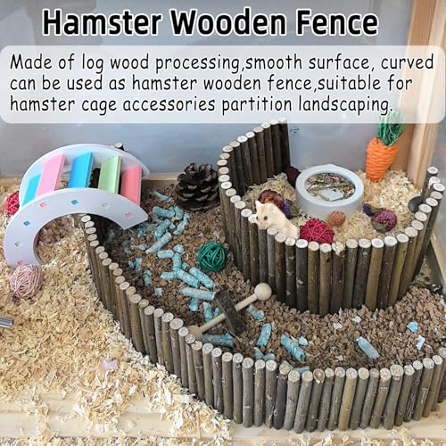 2-Pack Rat Bendy Long Suspension Bridges 15.7 x 3.9 Inch Hamster Climbing Ladder Flexible Hamster Wooden Bridge for Mouse Rat - size: 2PCS 15.7x3.9in