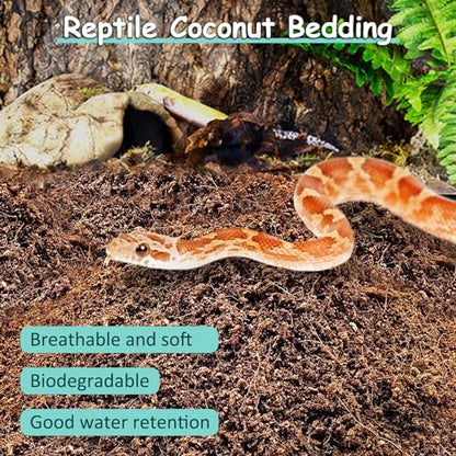 VCEPJH Loose Coconut Fiber Substrate, 2 Pack Natural Coco Coir Reptile Bedding Tarantula Substrate Soil Habitat Accessories for Tortoise Snake Bearded Dragon Spiders Hermit Crabs