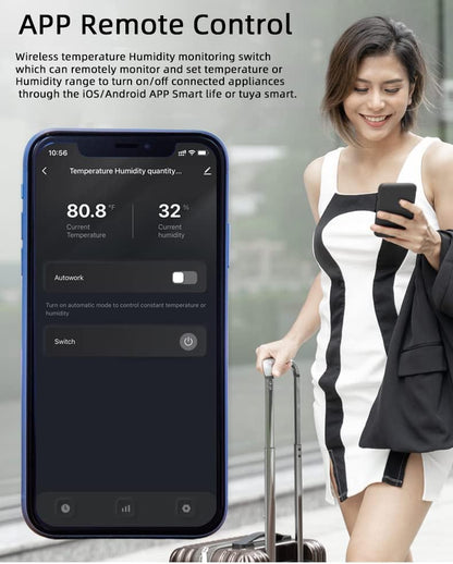 Tuya Smart WiFi 16A Temperature Humidity Switch Sensor Module with Energy Consumption Monitoring, APP Bluetooth Wireless Remote Control,Works with Alexa Google Home (Temperature Humidity) | Remote control, Bluetooth switch,AC85-250V Works with Alexa Googl
