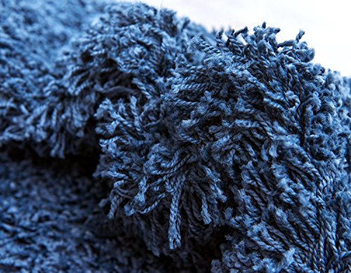 Unique Loom Solid Shag Collection Area Rug (2' 2" x 6' 5" Runner, Sapphire Blue/ Navy Blue) - color: Sapphire Blue/Navy Blue, size: 2'2" x 6'5" (Rectangular)