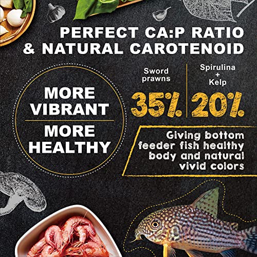 Ultra Fresh Bottom Feeder Fish Food, Sword Prawns, Natural Protein, Balanced Diet, for Catfish, Corydoras, Loaches, Tropical Shrimp Pie 2.05 Ounces - size: 2.05 Ounce (Pack of 1)