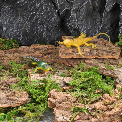 VANZACK 14Pcs Reptile Cork Bark Hideouts Lizard Climbing Bark Reptile Basking Platform Terrarium Decorations for Snakes Geckos Bearded Dragon Tank Accessories