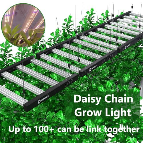 LED Grow Lights for Indoor Plants Full Spectrum Growing Light Bar Plant Hanging Growing Lamps Seedling Daisy Chain Dimmable 4x4ft Coverage - size: 260watts