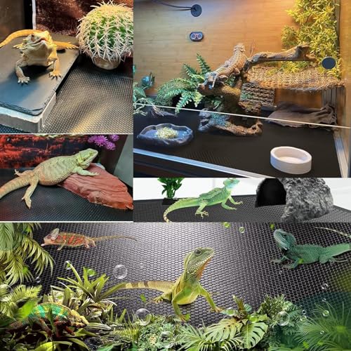 Bearded Dragon Tank Accessories Non-Adhesive Reptile Carpet | Bedding Substrate for Terrarium, Reptile Mat Terrarium Liner Tank Flooring for Leopard Gecko, Snake, Lizard Tortoise, 18x80IN - size: 18x80 inch