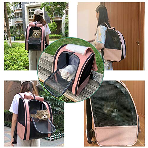 Texsens Innovative Traveler Bubble Backpack Pet Carriers for Cats and Dogs - color: Upgraded-Pink