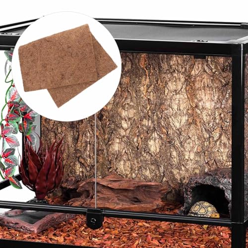 Reptile Carpet Liner and Safe Material 4pcs Made of Natural Coconuts Fiber Enhanced Protection for Bearded Dragon and Snake Tanks for Home Breeding and Pet Stores