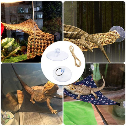 Knana 6pcs Reptile Terrarium Suction Cups for Bearded Dragon Hammock | Easy to use & clean|Powerful suction & Stability|Reptile Replacement Hammock Suction Cups