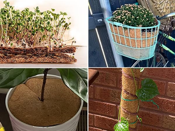 Coconut Fiber Grow Mat, Yarrdfir Natural Coconut Liners for planters, Flower Basket, Natural Coconut Fiber mat, Garden Decoration, Animal pet pad, Reptile Carpet, Snow Mat (10 x 80) - size: 10x 80 inchs