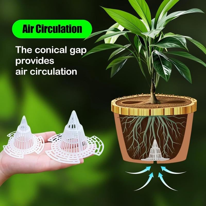 10Pack Cone Flower Pot Hole Mesh Pad, Upgraded Planter Bottom Grid Mat Mesh Hole Screens for Keeping Soil from Flowing- Breathable Gasket-Drainage Netting for Bonsai,2 Sizes (Medium) - size: Medium