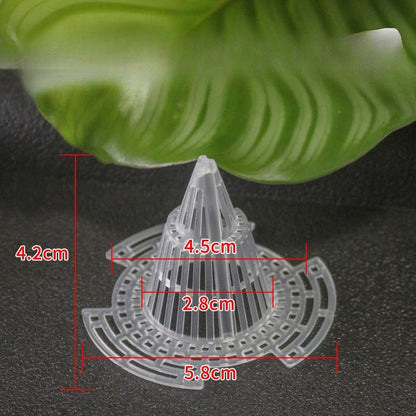 10 Pcs Cone Flower Pot Mesh Pad Drainage Screens for Planters Bottom Grid Mat Netting Insert Screen for Healthy Plants(58mm)