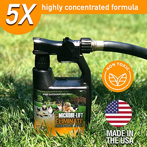 MICROBE-LIFT Outdoor Pet Odor Eliminator For Strong Odor On Turf, Patios, Deck, and Lawns - Keeps Pets From Going in Same Spot, 32oz - size: 32 Fl Oz (Pack of 1)