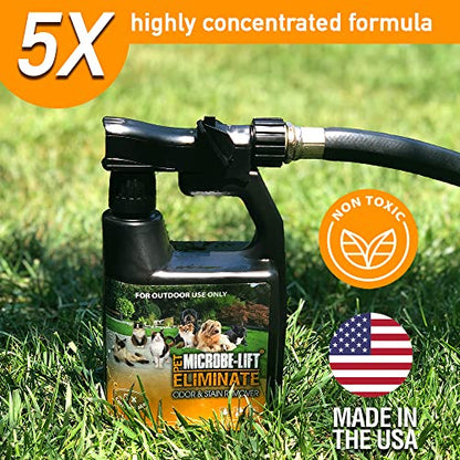MICROBE-LIFT Outdoor Pet Odor Eliminator For Strong Odor On Turf, Patios, Deck, and Lawns - Keeps Pets From Going in Same Spot, 32oz - size: 32 Fl Oz (Pack of 1)
