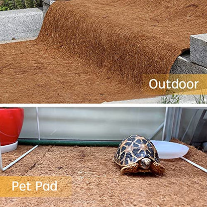 Coco Coir Liner, 12x80 inch Natural Coconut Liners for planters Flower Basket, Reptile Carpet, Natural Coconut Fiber mat, Garden Decoration, Animal pet pad, Snow Mat - size: 12x80 Inch (Pack of 1)
