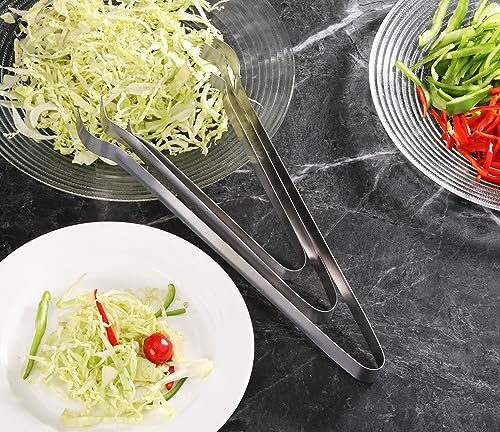 New Star Foodservice 42283 Restaurant-Grade Pom Tong, Stainless Steel, 12 inch, Set of 6, Silver - size: 12-Inch - 6 Pack
