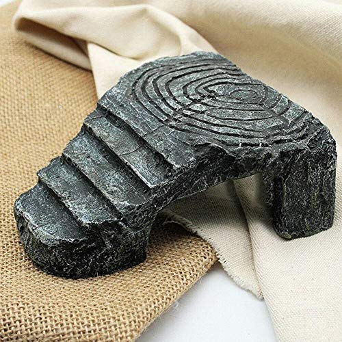 Reptile Basking Rock Tank Ornament Lizard Gecko Turtle Climbing Ladder Platform Toad Rest Hiding Cave Platform