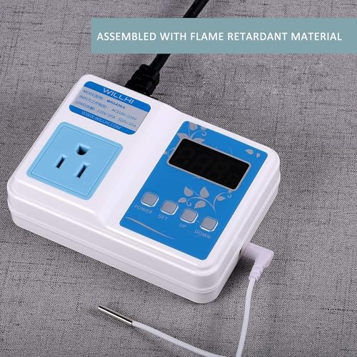 WH1436A 10A Temperature Controller 110V | Digital Thermostat Switch Sous Vide Controller NTC 10K Sensor Improved Version