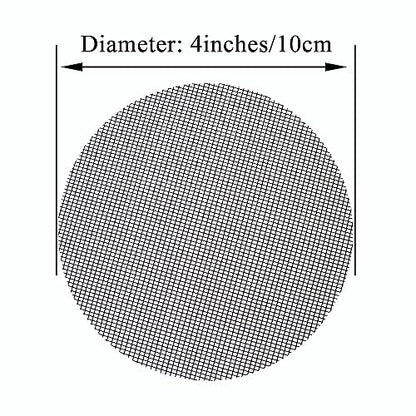 HAHIYO 50PCs 4Inch/10Cm Black Round Glassfibre Flower Pot Hole Mesh Pad Bottom Grid Mat Bonsai Drainage mesh Hole Screens Gasket Prevent Soil Loss Breathable Gasket Drainage Netting for Bonsai - size: Round-4In-50P