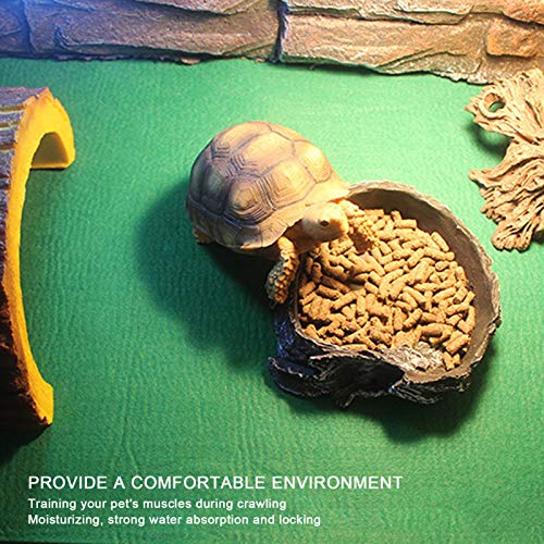 Reptile Carpet Pad Moisturizing Water Absorption Polyester Mat Durable Hygienic Habitat Liner for Lizards Snakes Turtles 100x40cm 257g