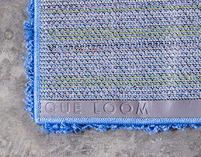 Unique Loom Solid Shag Collection Area Rug (2' 2" x 3' 1" Rectangle, Periwinkle Blue) - color: Periwinkle Blue, size: 2'2" x 3'1" (Rectangular)