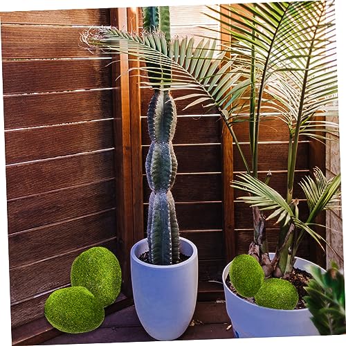 jojofuny 13pcs Artificial Stone Decoration Faux Balls for Decoration Fake Moss Sphagnum Terrarium Preserved Home Accessories Ornament Fairy Garden Decor Moss Stone Green Foam