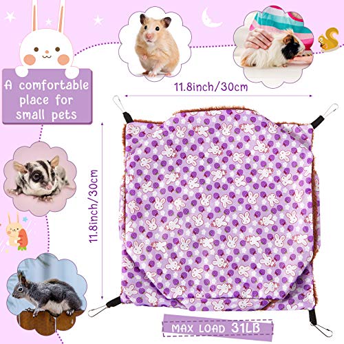 Weewooday 3 Pcs Rat Hammock 3 Tier Ferret Hammock Blue Purple Green | Cage Hanging Bed Cage Accessories for Pet Guinea Pig Hamster Parrot Sugar Glider Ferrets Rat Chinchilla Playing Sleeping - color: Blue, purple, green