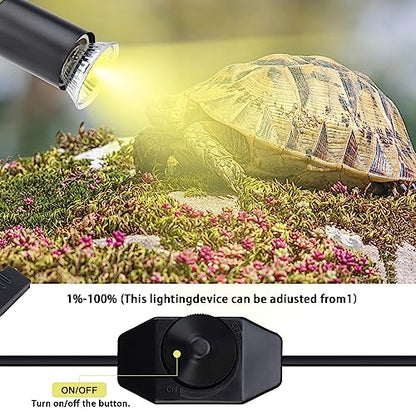 ReptileHeat Lamp The Adjustable Temperature and 360 ° Rotating Hose Crawlers Heating Lights, for Turtles, Lizards, Beard Dragons and Other Amphibious Pets - color: Yellow Lamp With Rotating Arm