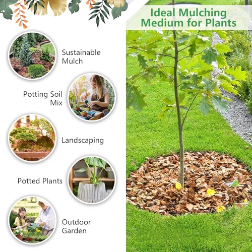 6 Pack Coco Chips for Plants- 6.6lb Organic Coconut Husk Potting Mix | Coconut Mulch Coco Husk Chips for Garden, Potted Plants, Orchid Repotting Soil Mix, High Expansion & Moisture Retention - size: 6 Pack