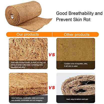 1 Pcs Reptile Carpet - 15.7" x 39.4" Natural Coconut Fiber Mat for Tortoise Bedding, Pet Terrarium Liner for Lizard, Turtle, Snake, Bearded Dragon, Gecko