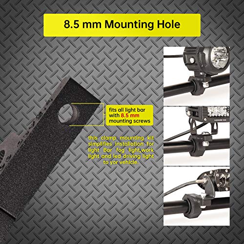 Tube Clamps - 4Pack,Cross Bar Clamp 1.125",1.25",1.5 inch,Roll Cage Clamp for Bar Diameter 1-1/8", 1-1/4",1-1/2" Mounting Bracket, Motorcycle Crash Bar Led pod Light Mount(28/32/38mm Clamp) - size: 1.125~1.5" Clamps