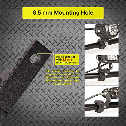 Tube Clamps - 4Pack,Cross Bar Clamp 1.125",1.25",1.5 inch,Roll Cage Clamp for Bar Diameter 1-1/8", 1-1/4",1-1/2" Mounting Bracket, Motorcycle Crash Bar Led pod Light Mount(28/32/38mm Clamp) - size: 1.125~1.5" Clamps